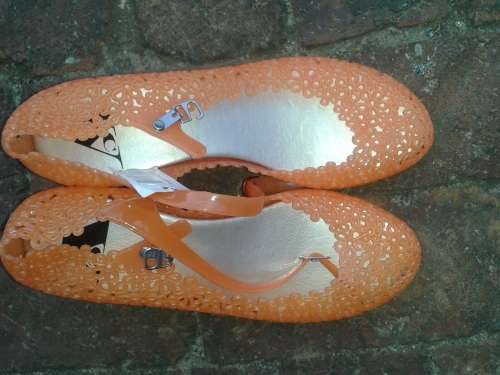 STUNNING size 6 /7 ORANGE soft gel shoes - Awesome Brand new